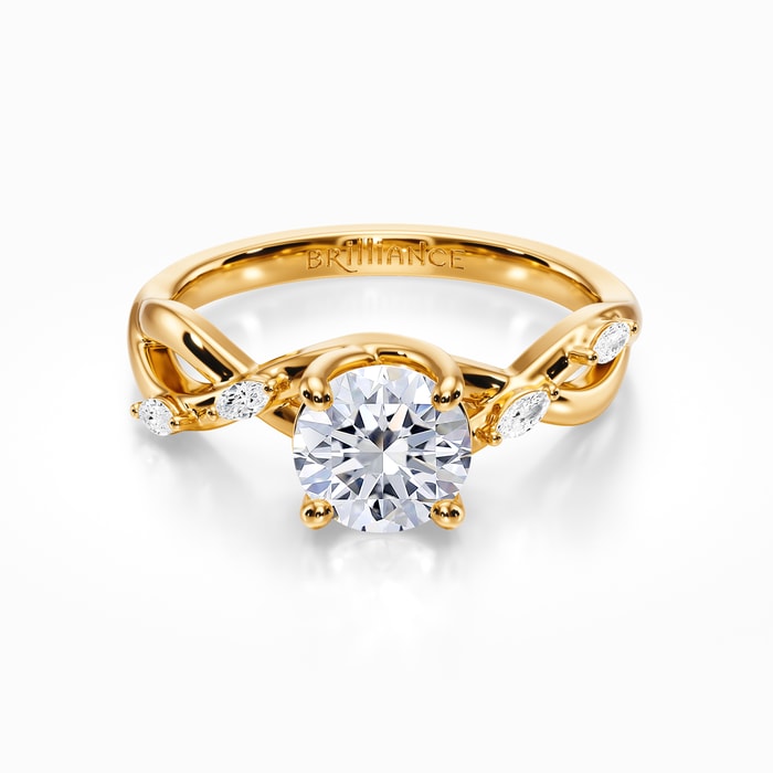 Florida Ivy Diamond Engagement Ring in Yellow Gold
