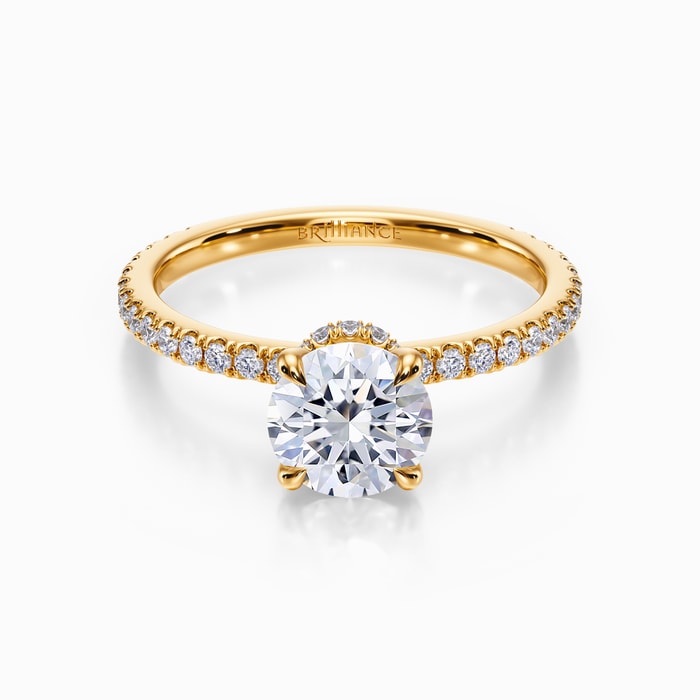 Kei Diamond Engagement Ring in Yellow Gold