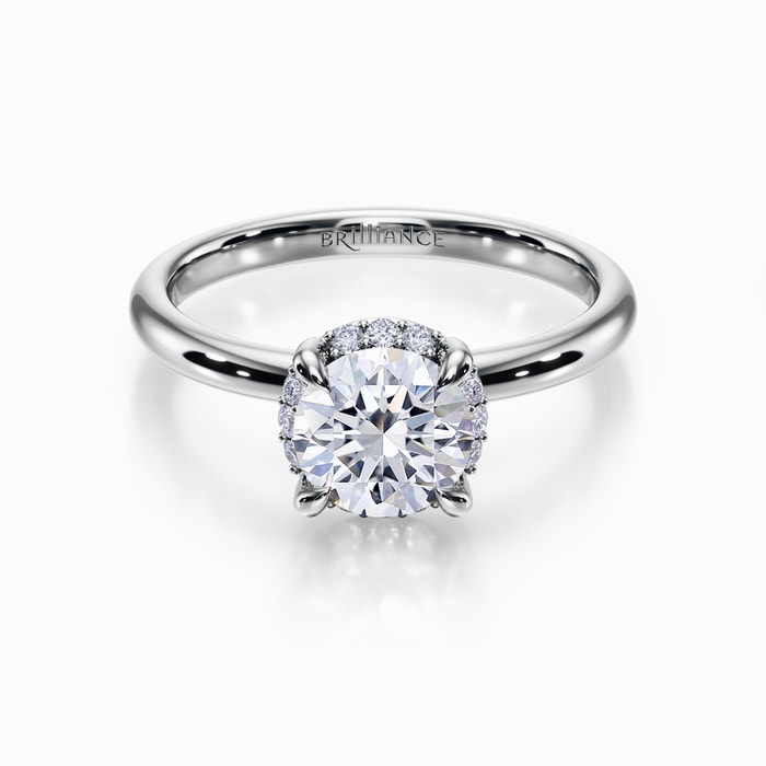 Solaris Diamond Engagement Ring in White Gold