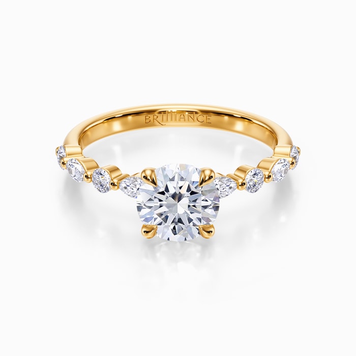 Versailles Diamond Engagement Ring in Yellow Gold
