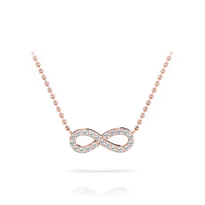 Rose Gold Diamond Infinity Necklace