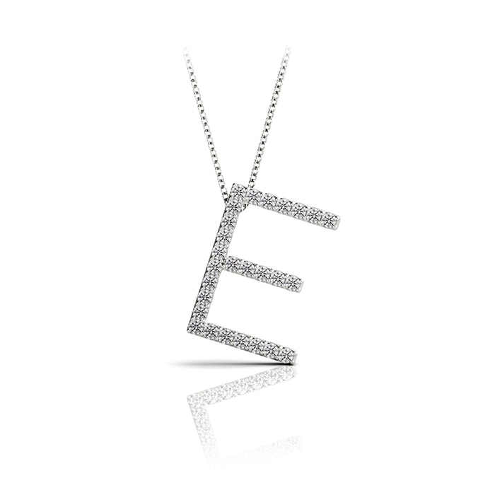 Diamond Initial Necklace - E
