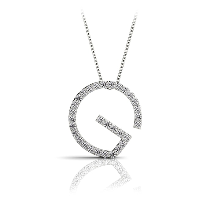 Diamond Initial Necklace - G