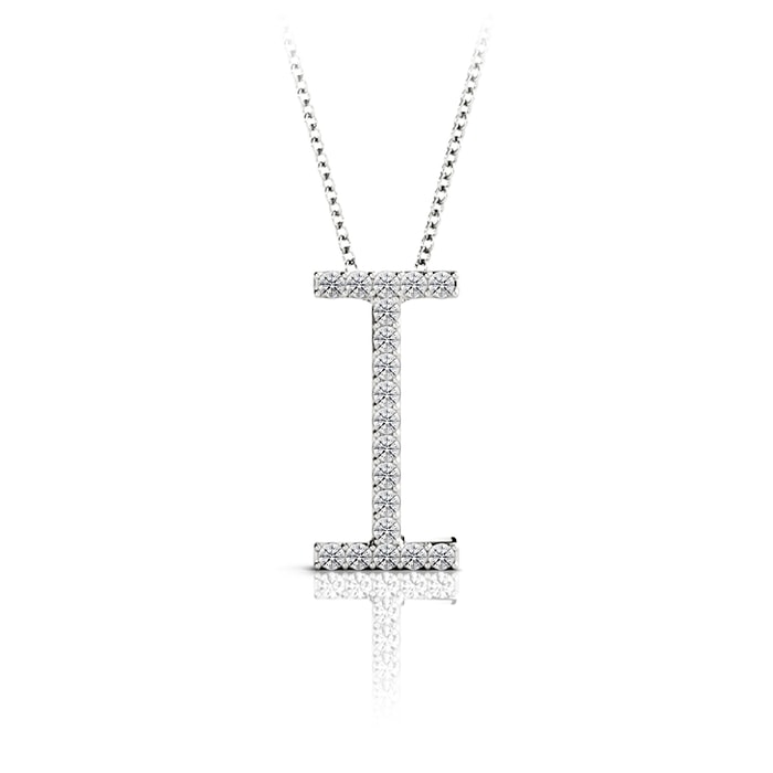 Diamond Initial Necklace - I
