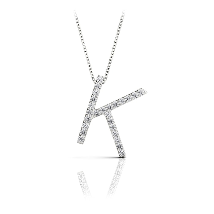 Diamond Initial Necklace - K
