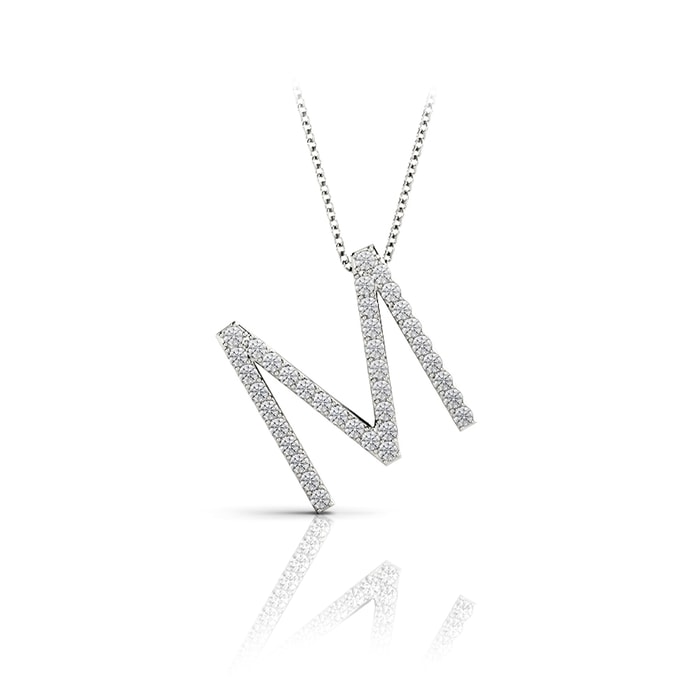 Diamond Initial Necklace - M