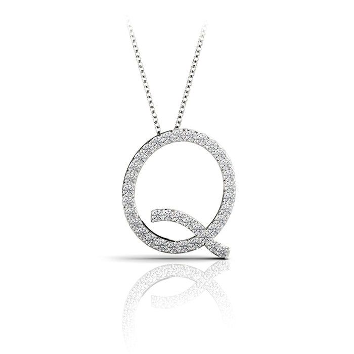 Diamond Initial Necklace - Q