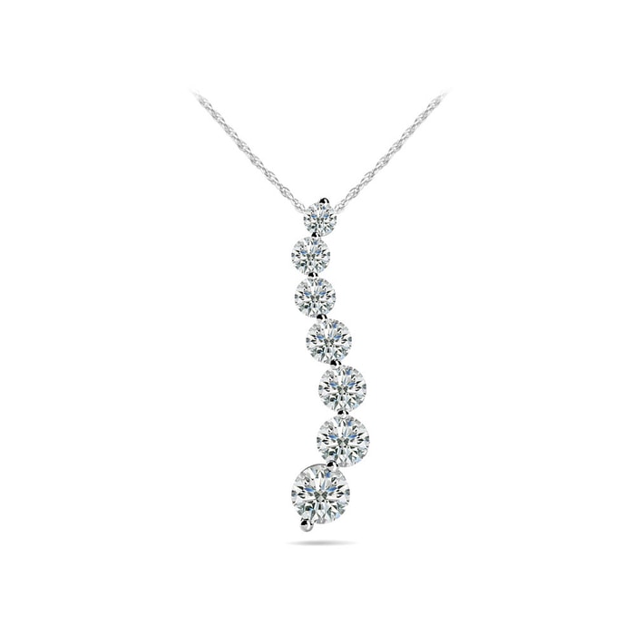 Journey Diamond Necklace in White Gold (1/4 ctw)