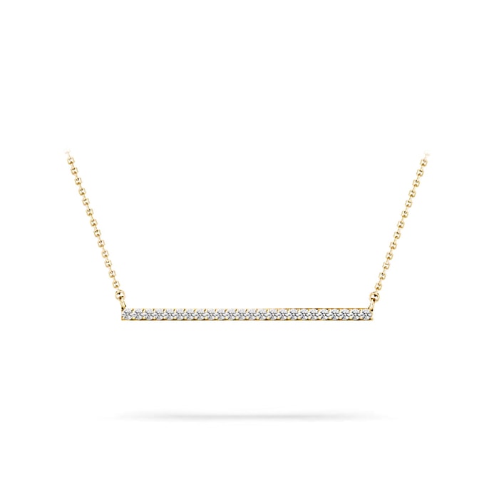 Single Row Diamond Necklace In Gold