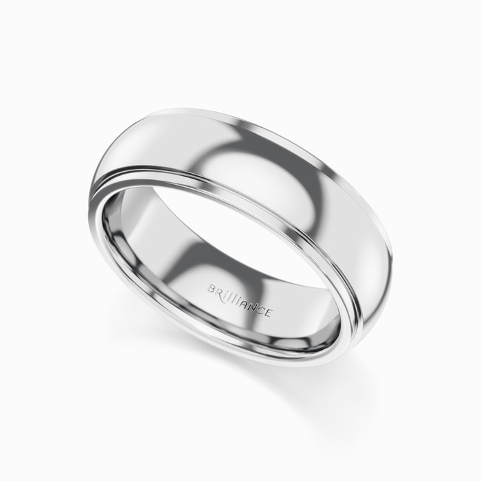 Beveled Men's Wedding Ring in Cobalt (7 mm)