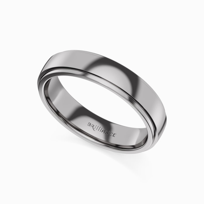 Beveled Men's Wedding Ring in Titanium (5mm)