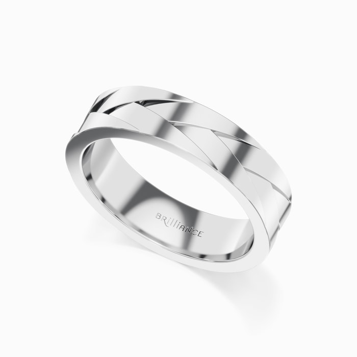 Braided Men's Wedding Ring in Platinum (6 mm)