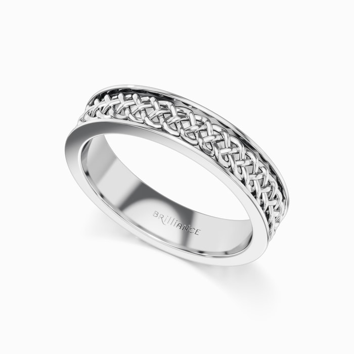 Celtic Knot Men's Wedding Ring in Platinum (5 mm)