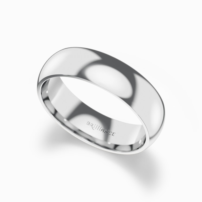 Comfort-Fit Men's Wedding Ring in Platinum (6 mm)