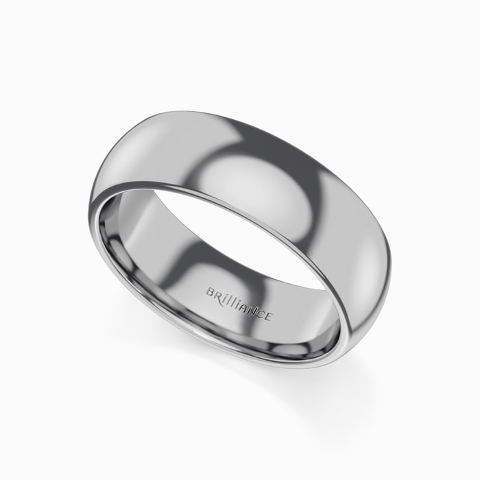 Comfort-Fit Men's Wedding Ring in Tungsten (7 mm)
