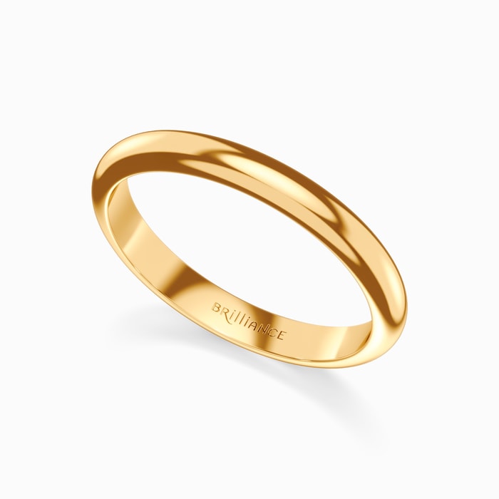 Comfort-Fit Men's Wedding Ring in Yellow Gold (3 mm)