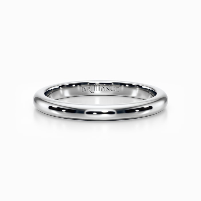 Comfort-Fit Wedding Ring in White Gold (2.5 mm)