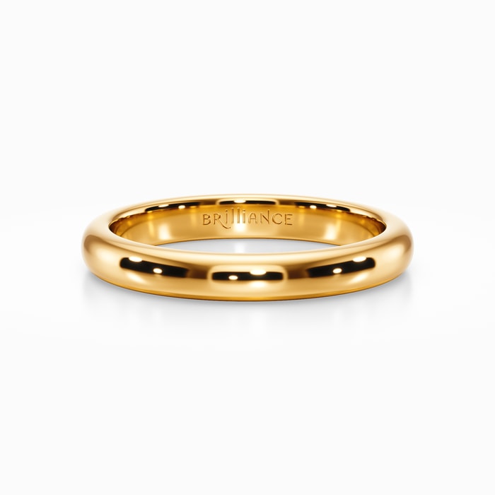 Comfort-Fit Wedding Ring in Yellow Gold (3 mm)
