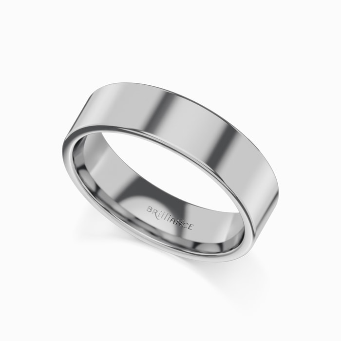 Flat Men's Wedding Ring in Tungsten (6 mm)