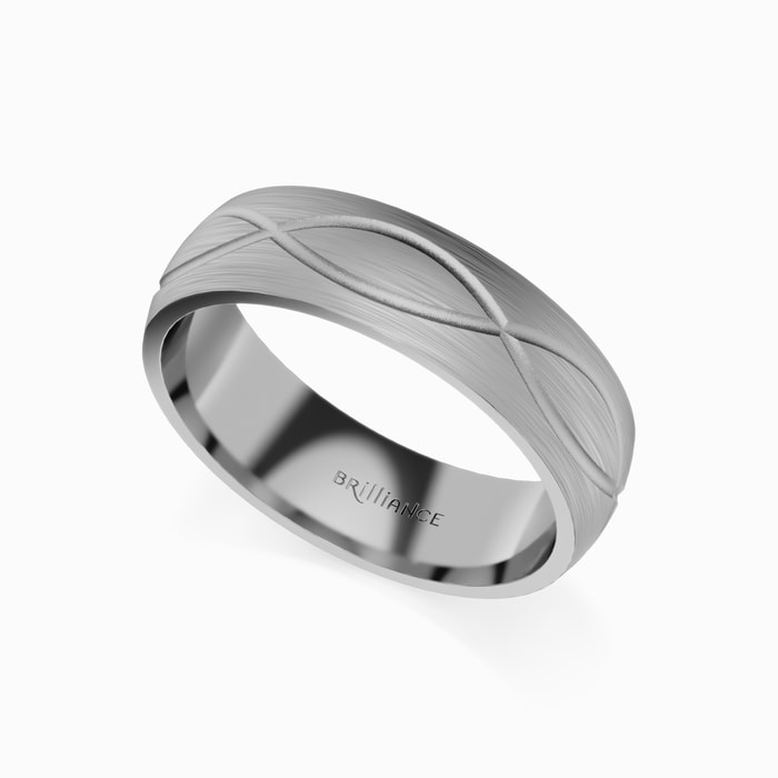 Infinity Pattern Men's Wedding Ring in Titanium (6 mm)