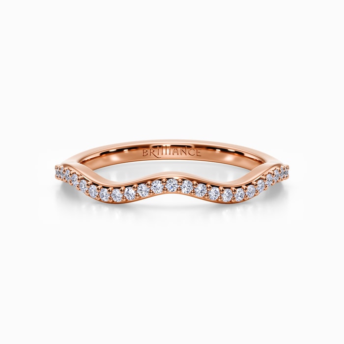 Ivy Diamond Wedding Ring in Rose Gold