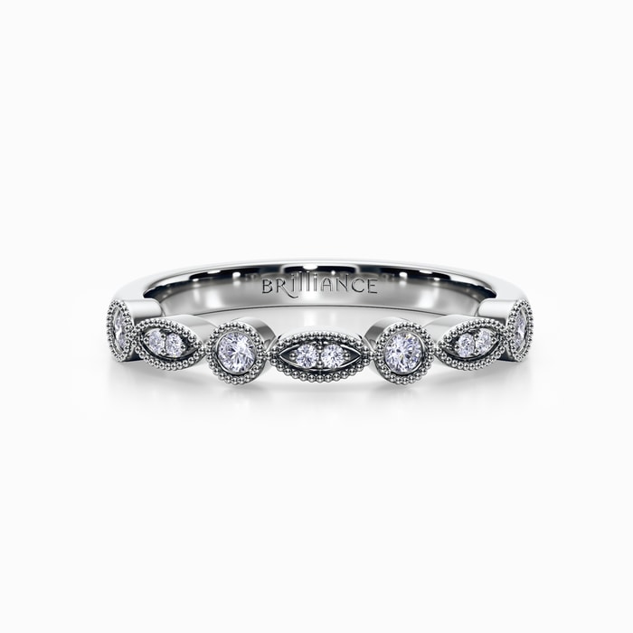 Edwardian Style Wedding Ring in White Gold