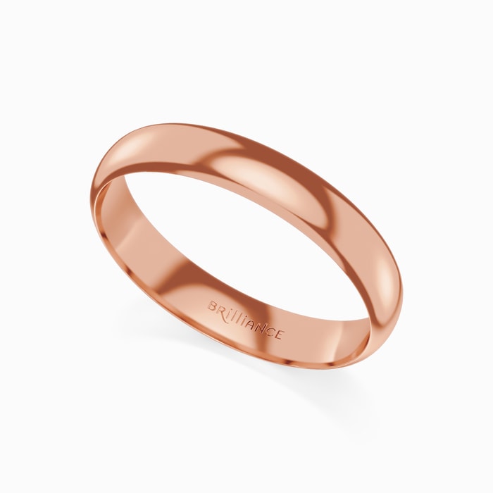 Mid-Weight Men's Wedding Ring in Rose Gold (4 mm)