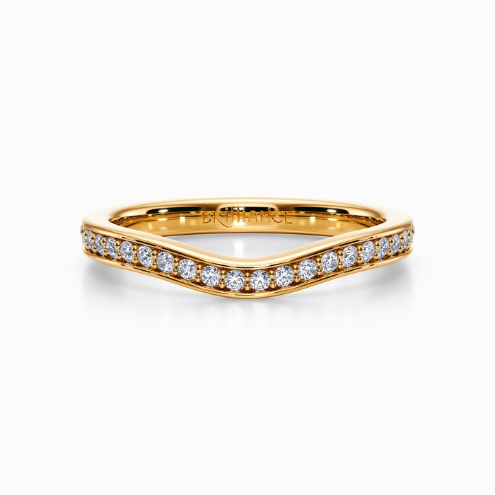 Ophelia Diamond Wedding Ring in Yellow Gold