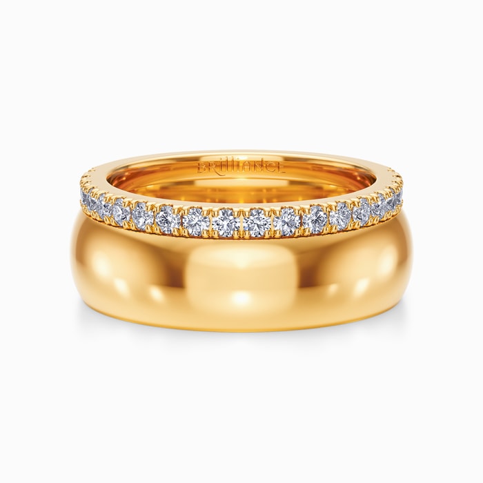 Timeless Wedding Ring Set in Yellow Gold