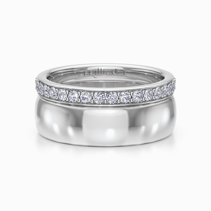 Unity Wedding Ring Set in White Gold