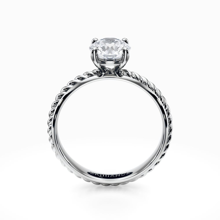 Twisted Rope Ring Setting Twisted Rope Diamond Ring Setting In Platinum