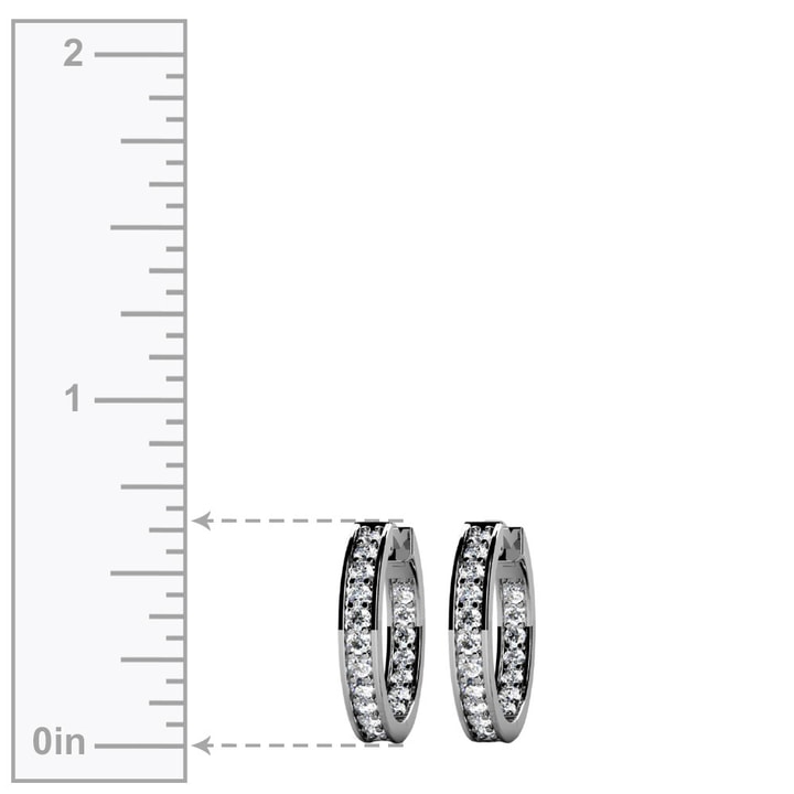 Dazzlingrock Collection 10K Gold Huggie Hoop Earrings With 0.30ctw Natural Diamonds (Channel Set, I-J Color)
