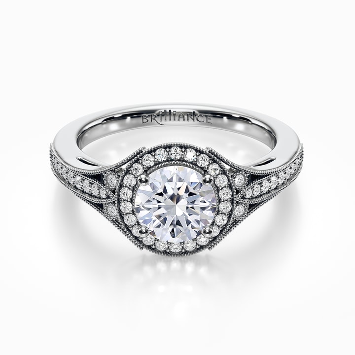 Shine_Jewels051 Vintage Art Deco Lab Diamond Ring – 14k White Gold Filled, 925 Sterling Silver, Sizes 4-14