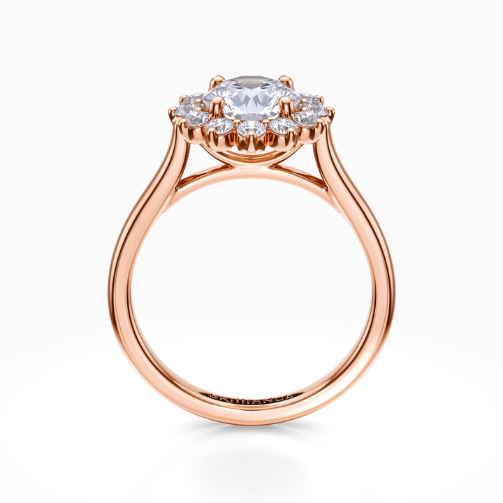 Derora Rings Aurora Diamond Engagement Ring in Rose Gold