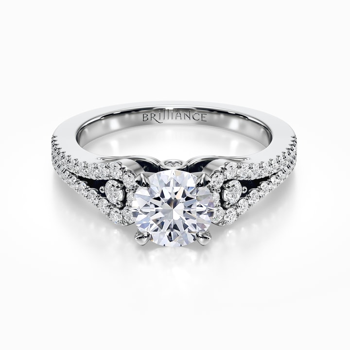 Diamond Loop Ring In White Gold