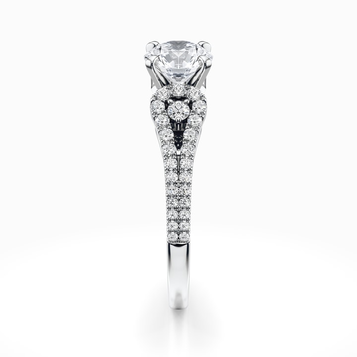 Diamond Loop Ring In White Gold