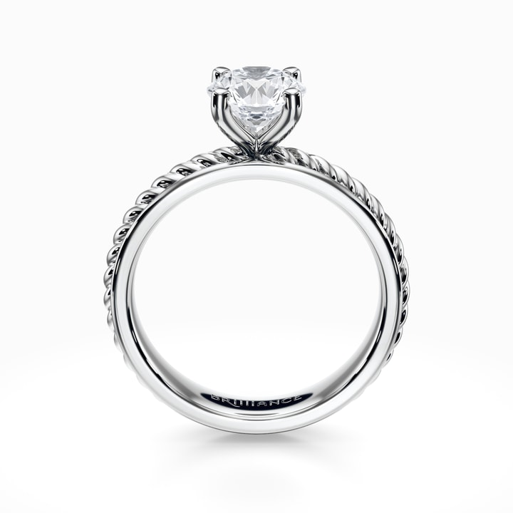 Twisted Rope Ring Setting Tulip Setting Ring With Twisted Rope Band in PlatinumTulip Setting Ring ...