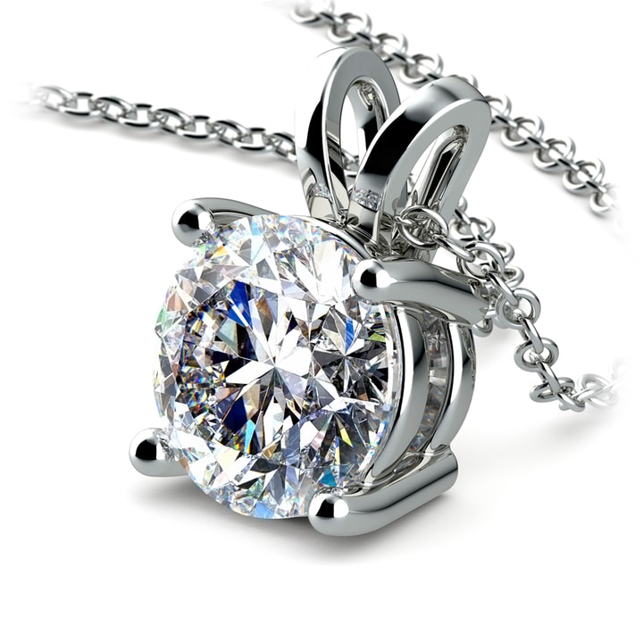 Three Stone Diamond Necklace: 0.70 CT 14k Gold Trio Pendant  Diamond Pendant 3 k display picture 1