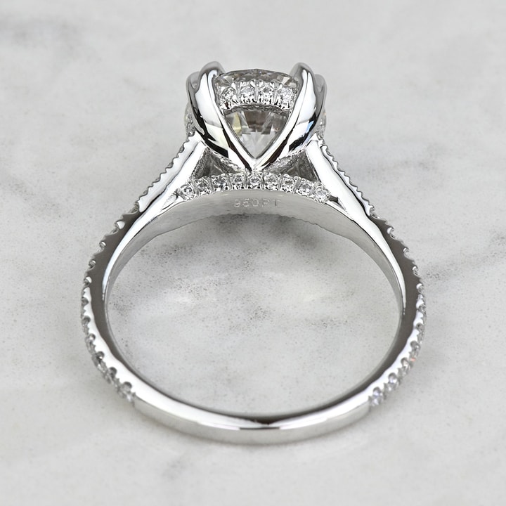 Custom 2.50 Carat Round Diamond Split Shank Engagement Ring