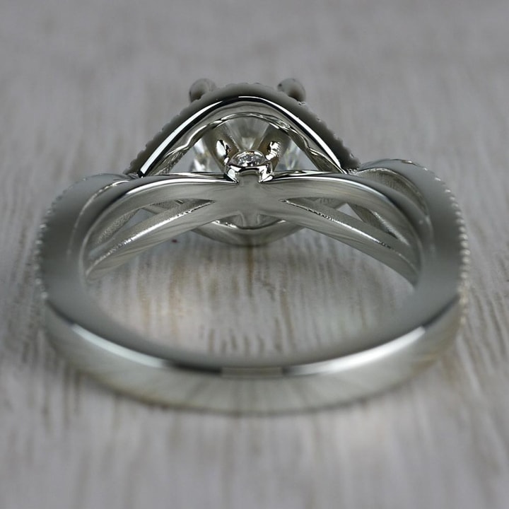 Infinite Carat Cushion Cut Diamond Split Shank Engagement Ring