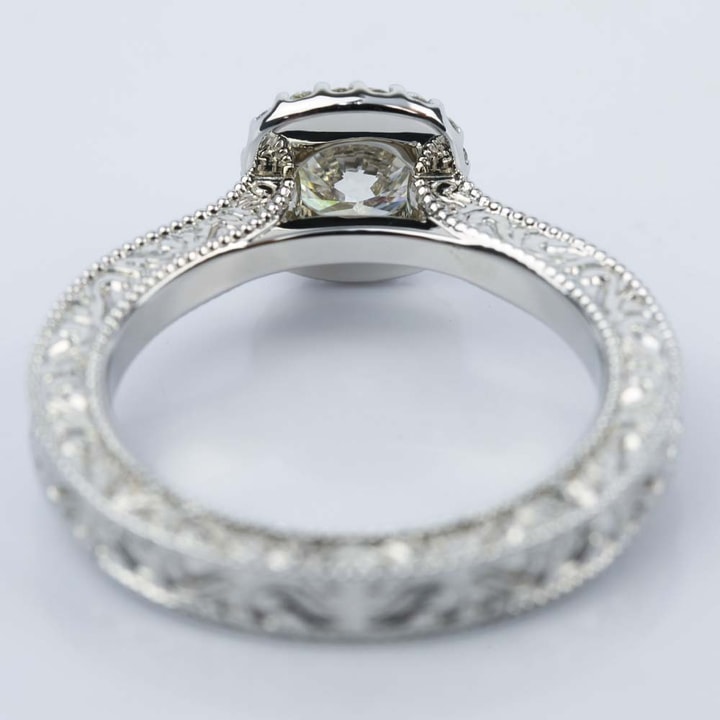Scrollwork Ring Scrollwork Engagement Ring With 0.92 Carat Round Diamond