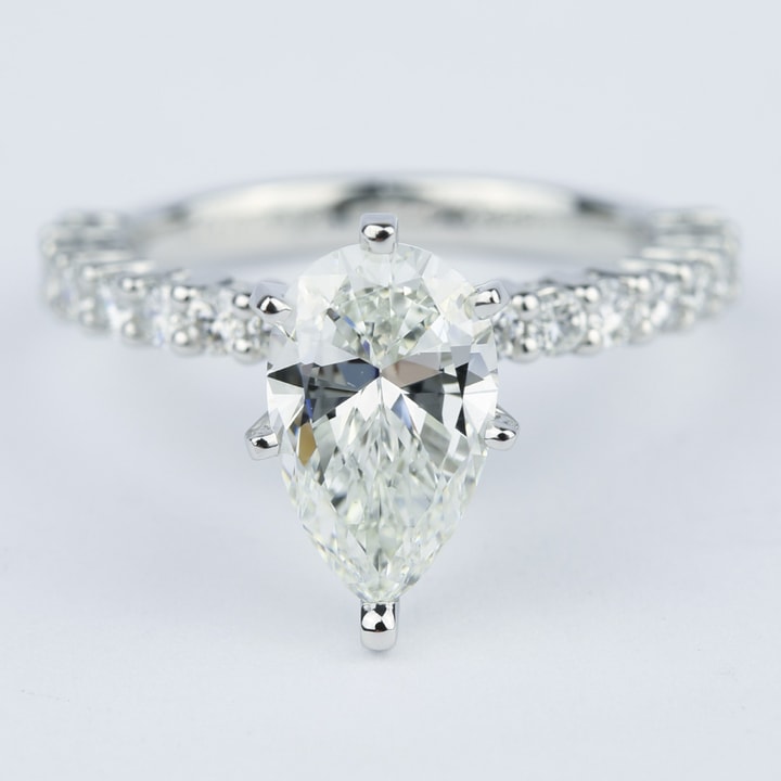 PRMAL FACET 1CT PEAR RING 9号 1.9 Ct. Pear Cut Natural Diamond 