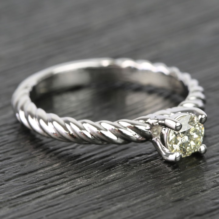 Diamond Ring Rope Diamond Rope Band Engagement Ring In White Gold