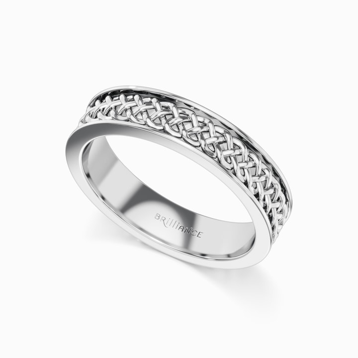 Mens Wedding Band With Celtic Knots Inside Irish Wedding Ring Mens Gold Celtic Knots Beaded Wedding Band – 