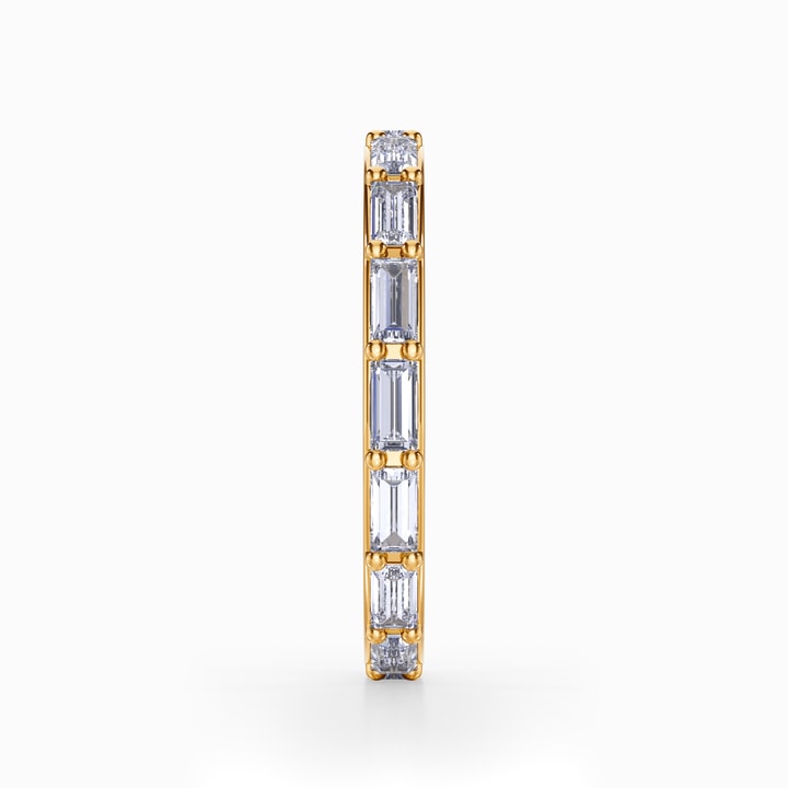 Eternity Baguette Diamond Wedding Ring in Yellow Gold