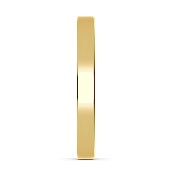 Flat Promise Ring with Round Diamond in Yellow Gold (2.75mm) | Thumbnail 05