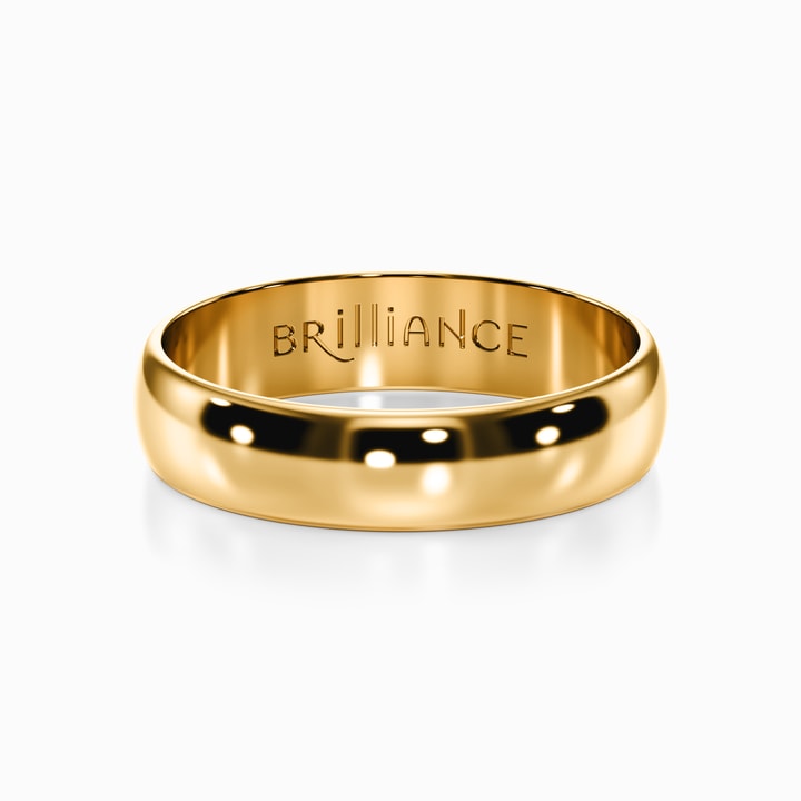 Mid-Weight Men's Wedding Ring in Yellow Gold (5mm)