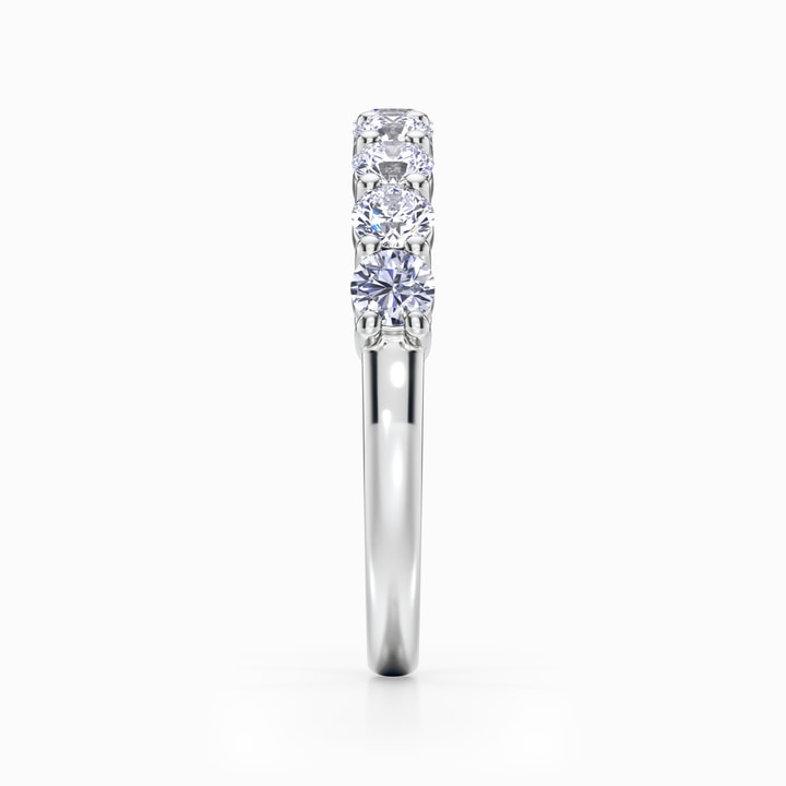 Nine Stone Diamond Wedding Ring In Platinum (1 Ctw)