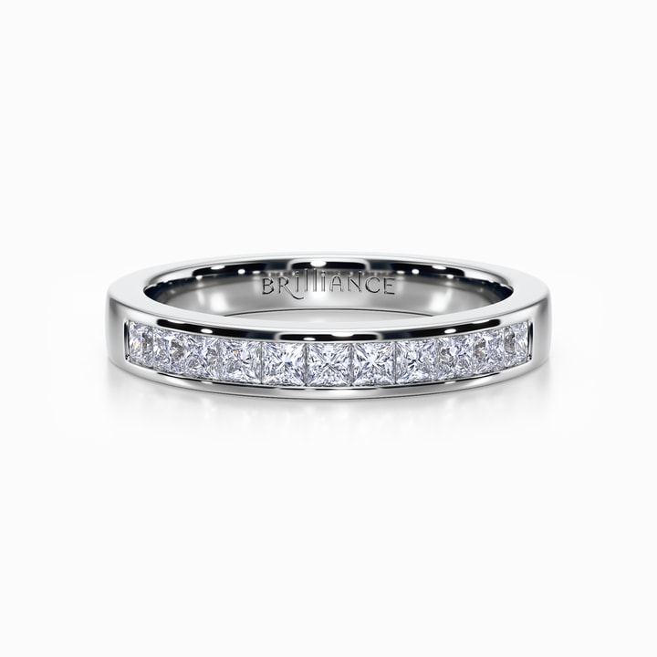 Princess Channel Set Rings Princess Cut Channel Set Wedding Ring In Platinum