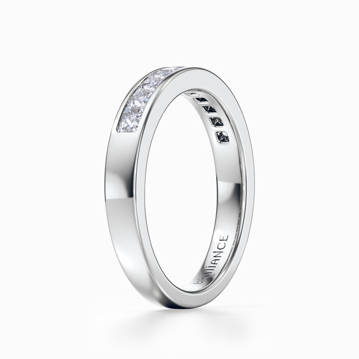 Princess Channel Set Rings Princess Cut Channel Set Wedding Ring In Platinum